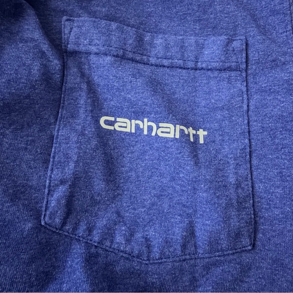 CARHARTT Men’s Medium Relaxed T Shirt, Logo Pocket, Back Graphic, Heavyweight - Picture 3 of 6